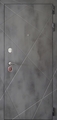 Металлическая дверь с серой панелью МДФ «бетон»